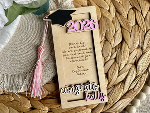 Graduation Money Holder | Congrats Grad Cash Gift | Graduation Cap Money Holder with Tassel