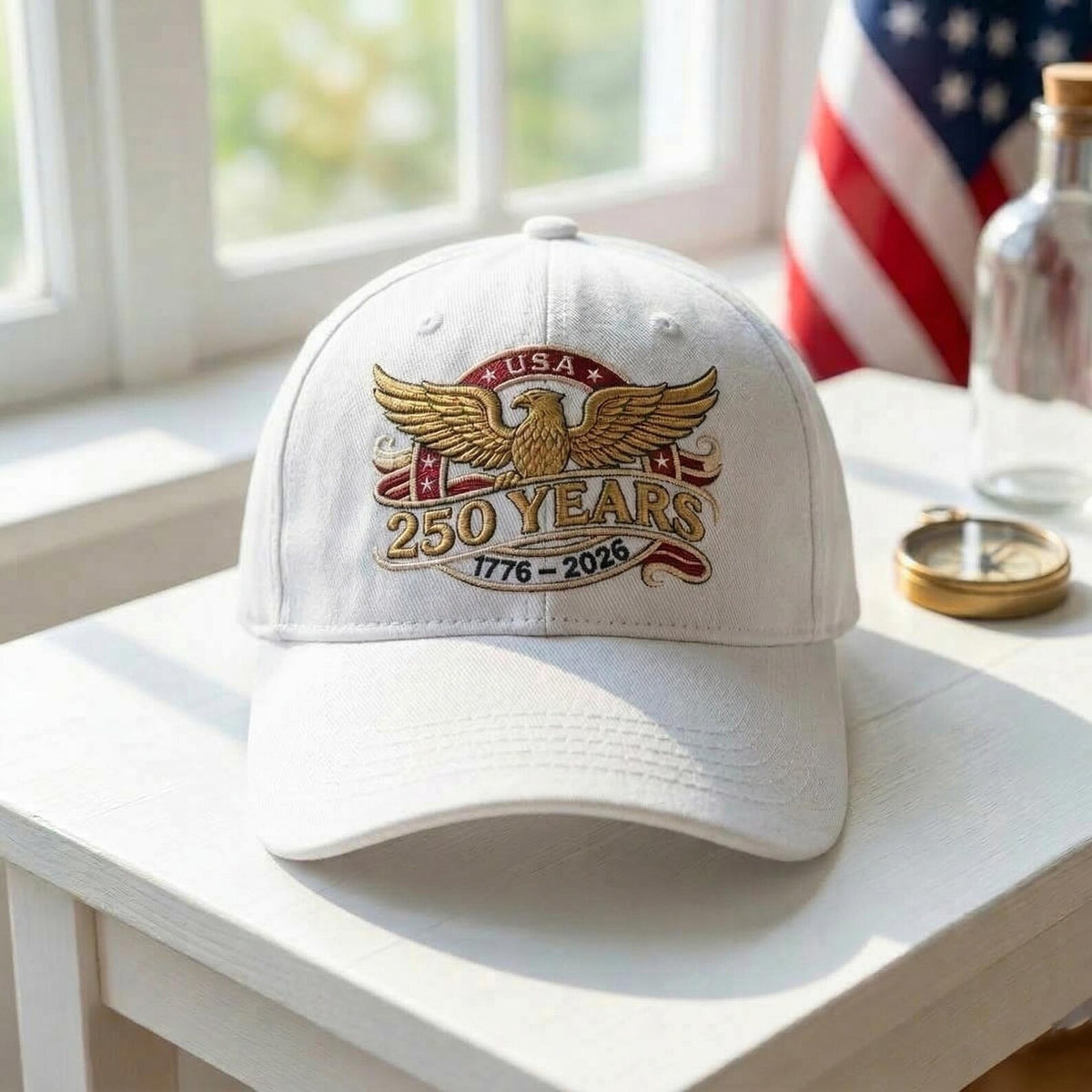 Embroidered Custom Name America 250 Baseball Cap 1776-2026, USA 250th Anniversary Cap, Patriotic Hat, Semiquincentennial Gift, Veteran Cap