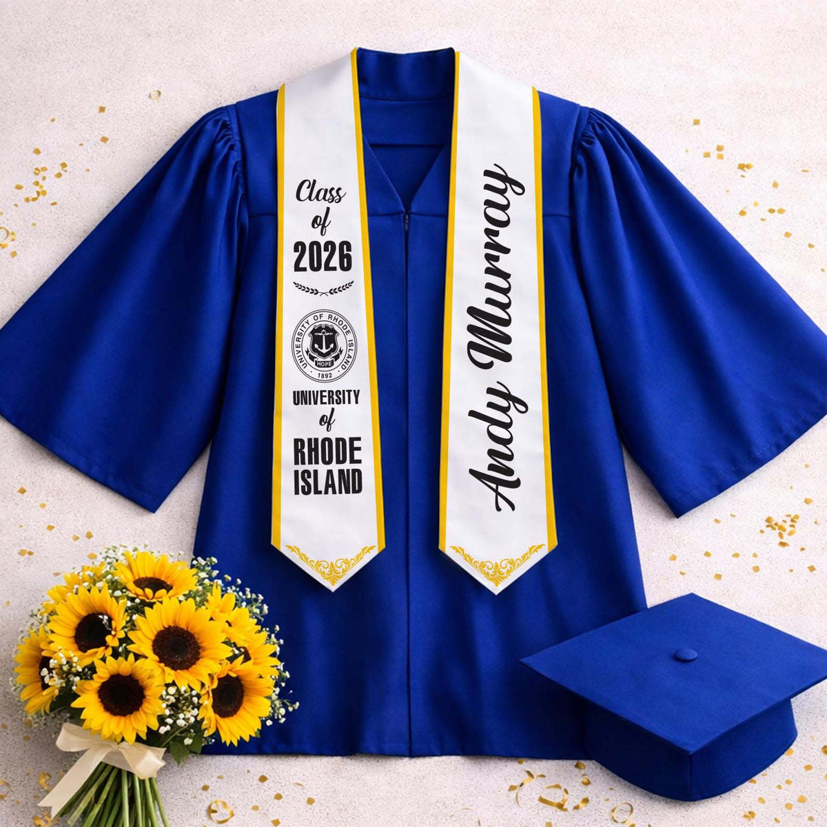 Personalized Graduation Stole Class of 2026, Custom Name Senior Graduation Sash, Gift for Daughter Son
