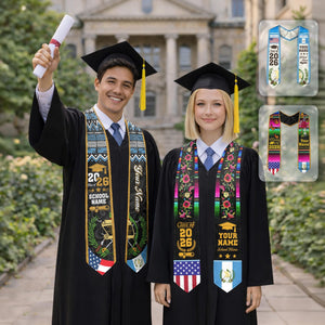 Personalized Guatemalan American Flag Graduation Sash 2026, Guatemala Graduation Stole, Guatemalan Graduation 2026, Custom Graduation Stole