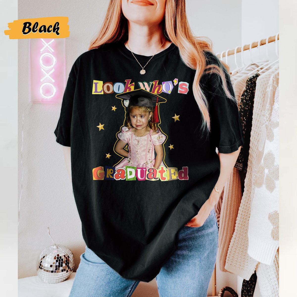 Personalized Graduation Shirt: Look's Who Graduated Vintage Photo Shirt, Graduation Outfit For Mom Dad, Photo Graduation Tee, Graduation Day