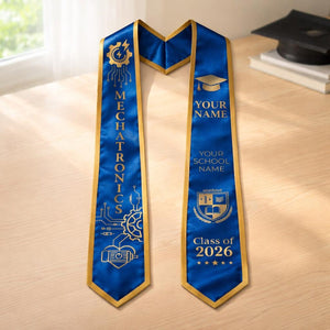 Personalized Graduation Stole Custom Name, Class of 2026 Stole, Custom College Stole, Marketing Graduation Sash, School Name Gift