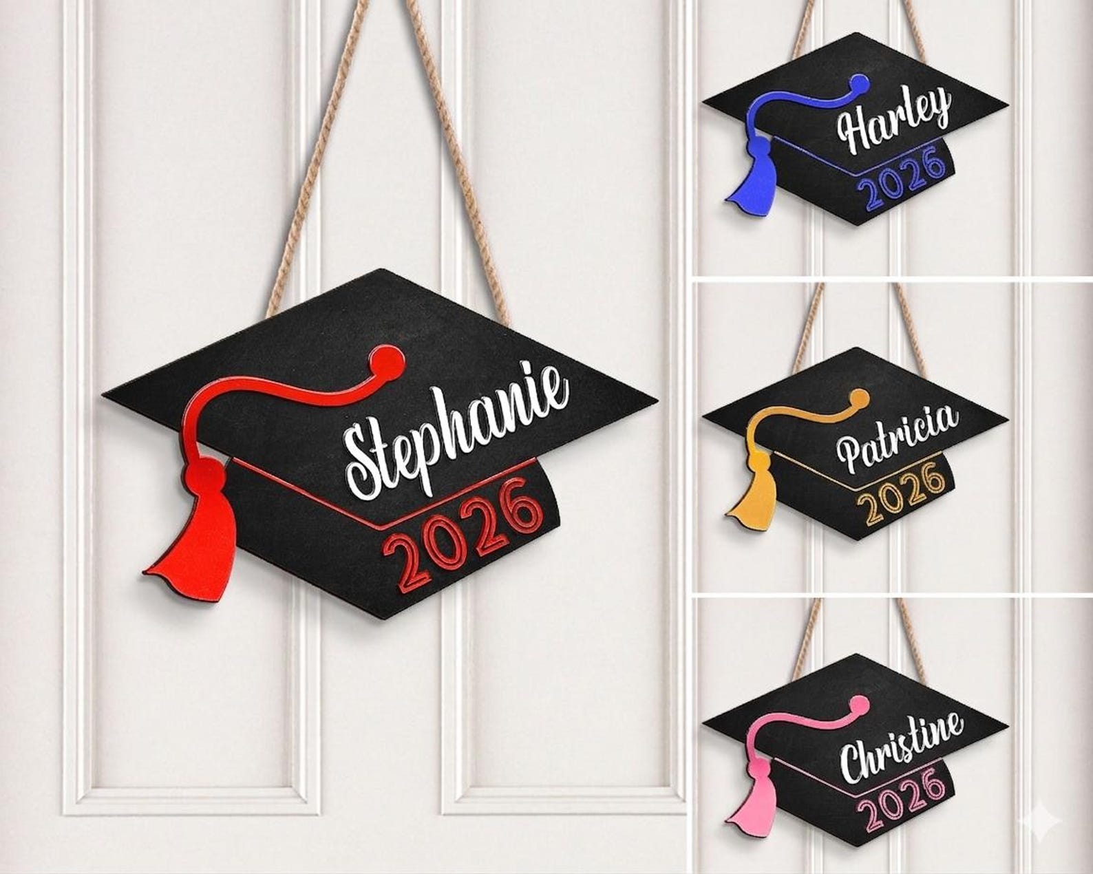 Personalized Graduation Sign, Senior 2026 Gift, Class of 2026 Decoration, Graduation Sign, Custom Graduation Wreath, Graduation Door Hanger
