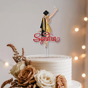 Personalized Girls Graduation Cake Topper: Class Of 2026 Party Supplies, College Graduation Favors, Congrats Grad Cake Decor