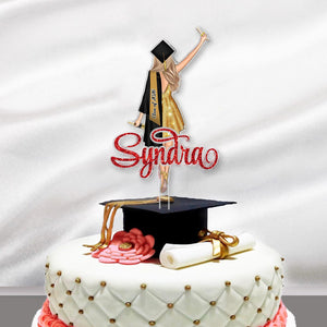 Personalized Girls Graduation Cake Topper: Class Of 2026 Party Supplies, College Graduation Favors, Congrats Grad Cake Decor