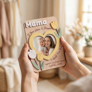 Floral Mothers Day Fridge Magnet,Mom Fridge Photo Magnet,Mother s Day photo frame,Mom Gift,Gift for Grandma ,Gift for Mom