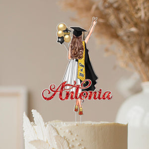 Personalized Girls Graduation Cake Topper: College Graduation Favors, Congrats Grad Cake Decor, Class Of 2026 Party Supplies