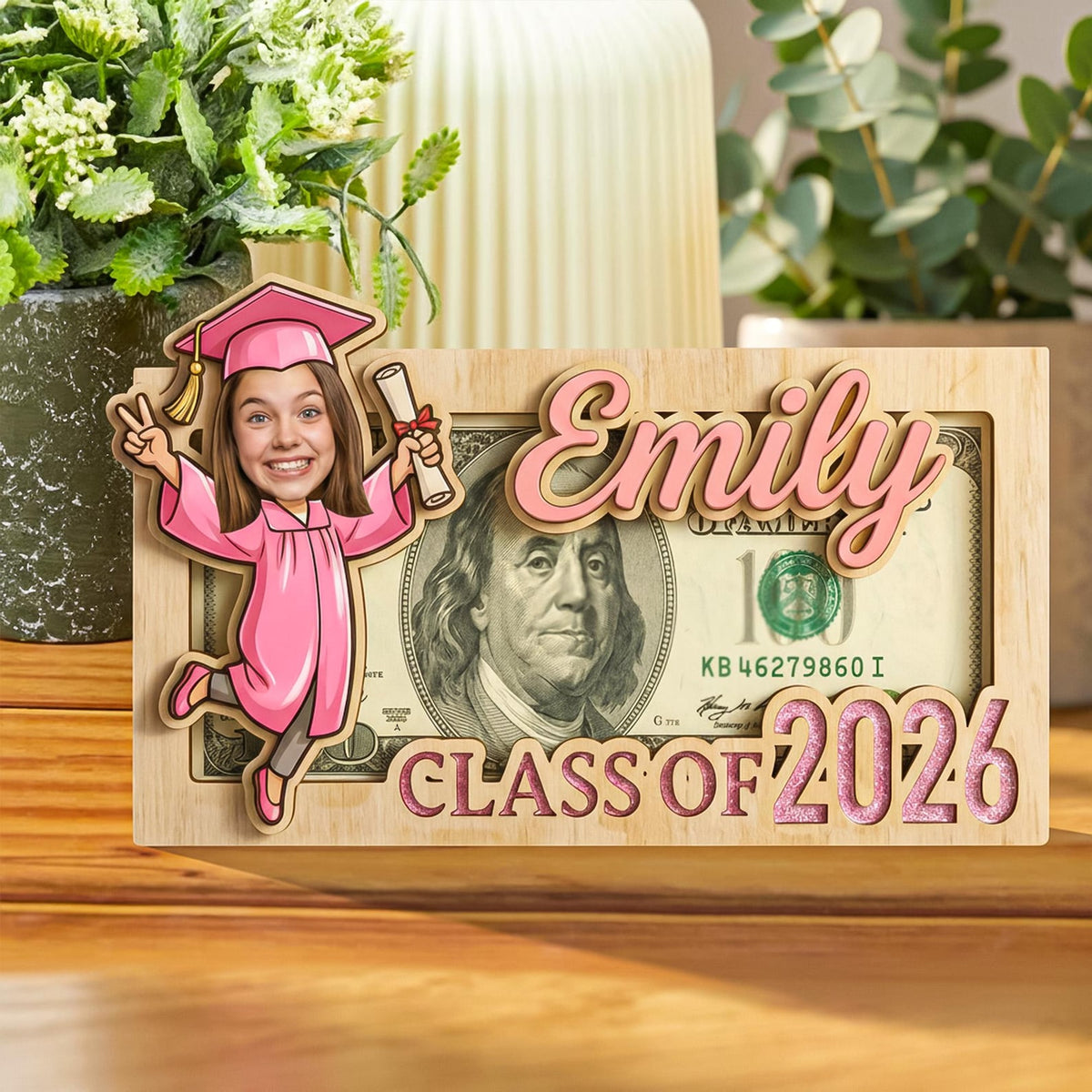 Personalized Graduation Money Holder With Photo| 2026 Graduation Money Holder| Class of 2026 Gift| Eighth Grade Graduation, Gift For Child