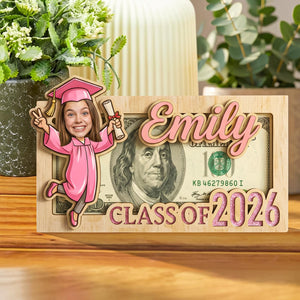 Personalized Graduation Money Holder With Photo| 2026 Graduation Money Holder| Class of 2026 Gift| Eighth Grade Graduation, Gift For Child