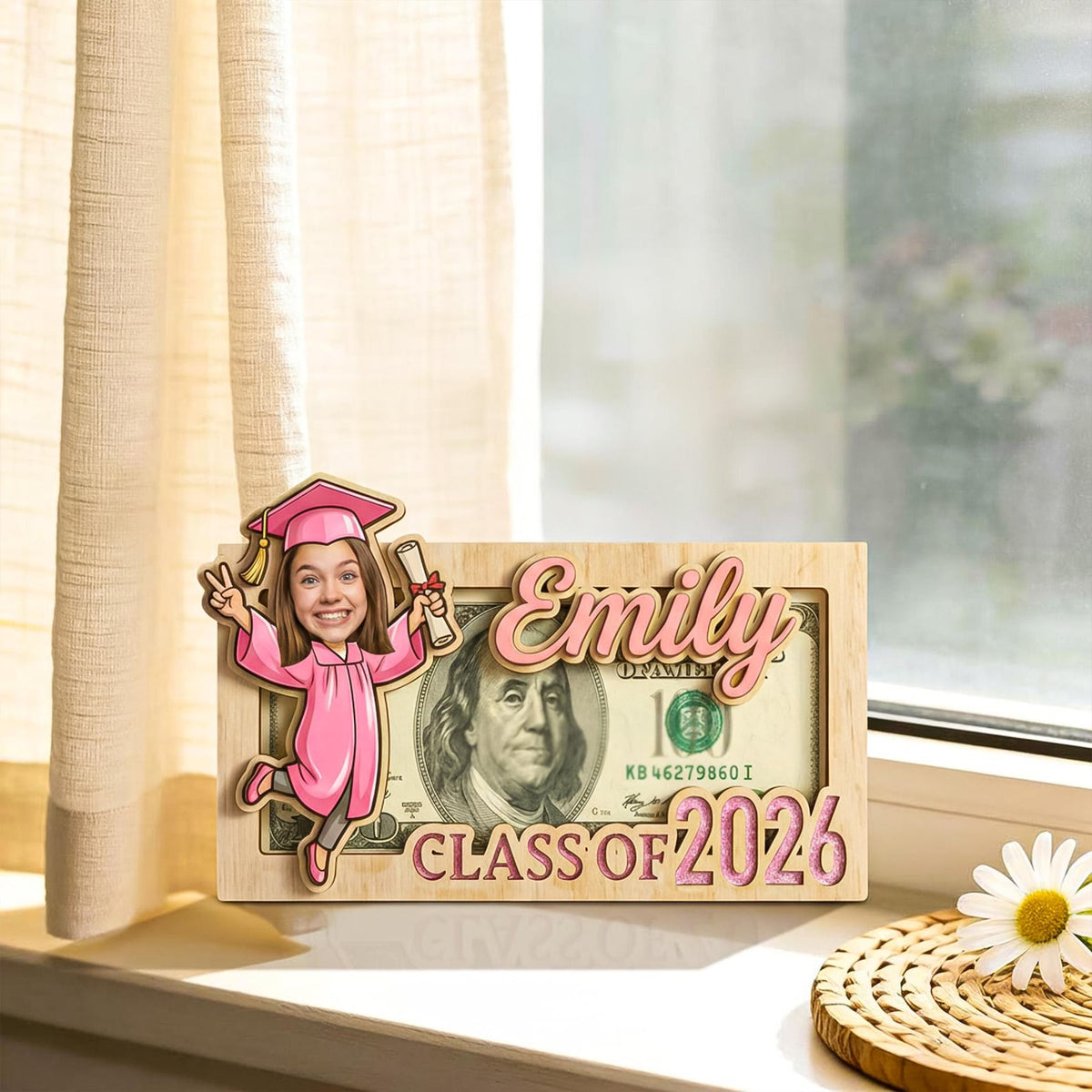 Personalized Graduation Money Holder With Photo| 2026 Graduation Money Holder| Class of 2026 Gift| Eighth Grade Graduation, Gift For Child
