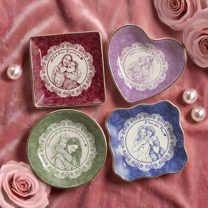 Personalized Mother of the Bride Photo Jewelry Dish, Custom Toile De Jouy Mom Photo Ring Dish, MOB MOG Wedding Gift from Daughter