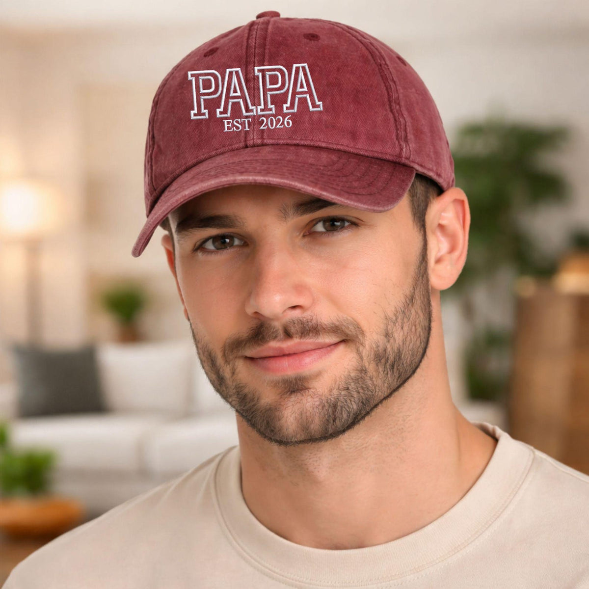 Custom Embroidered Mom Dad Hat | Dad Hat with Est Year | Baby Announcement Hat | Matching Family Baseball Cap | New Mom Vintage Hat