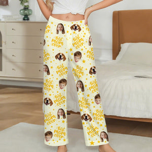 Custom Photo Pajama Pants, Personalized Mother's Day Gift, Kids and Dogs Sleepwear