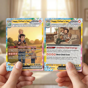Personalized PKM Card From Photo | Custom Father's Day Holo Card, Birthday Anniversary Gift Father's Day Gift Custom Poke Gift