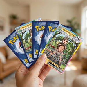 Personalized PKM Card From Photo | Custom Father's Day Holo Card, Birthday Anniversary Gift Father's Day Gift Custom Poke Gift