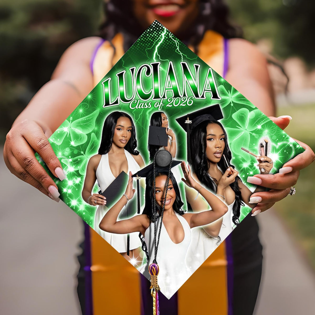 Custom Senior Graduation Cap Topper, Personalized High School Grad Cap Decoration, Senior Gift, Class of 2026