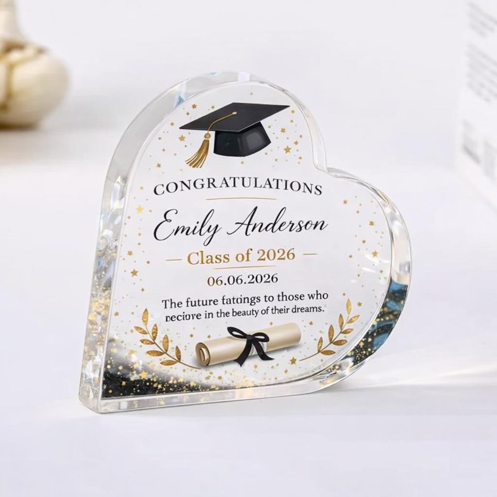 Personalized Graduation Acrylic Plaque, Custom College High School Gift