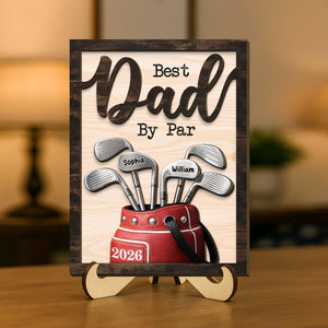Personalized Golf Dad Plaque, Custom Wood Sign, Father's Day Gift