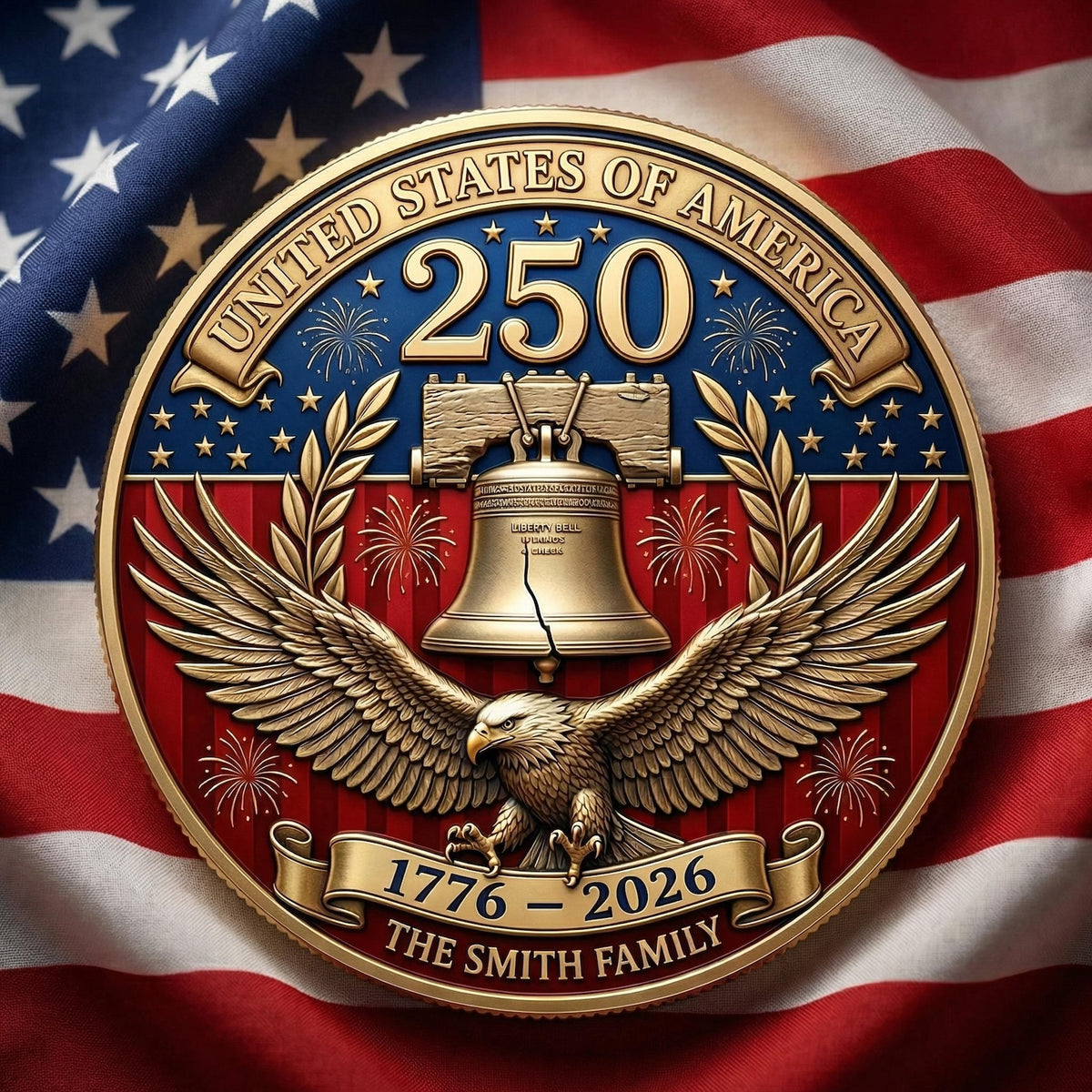 1776-2026,250TH Anniversary U.S.A. Commemorative Challenge Hobo Nickel Coin,250th Anniversary Challenge Coin Commemorative Collectible MS460