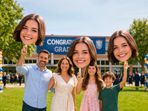 Graduation 2026, Big Head Face Cutouts, Graduation Fan, Class of 2026, Big Heads on a Stick, Face on a Stick, Gift for Graduate