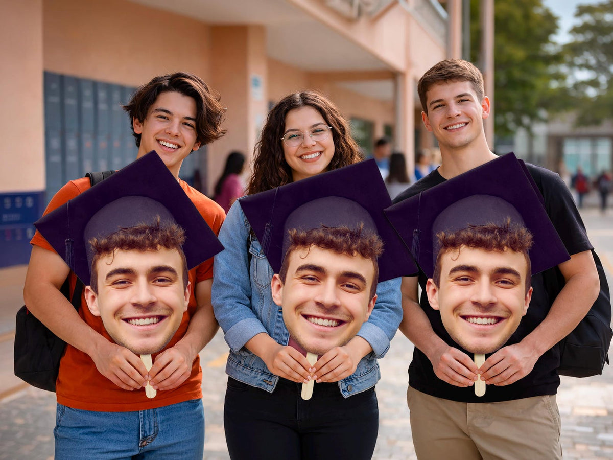 Graduation 2026, Big Head Face Cutouts, Graduation Fan, Class of 2026, Big Heads on a Stick, Face on a Stick, Gift for Graduate