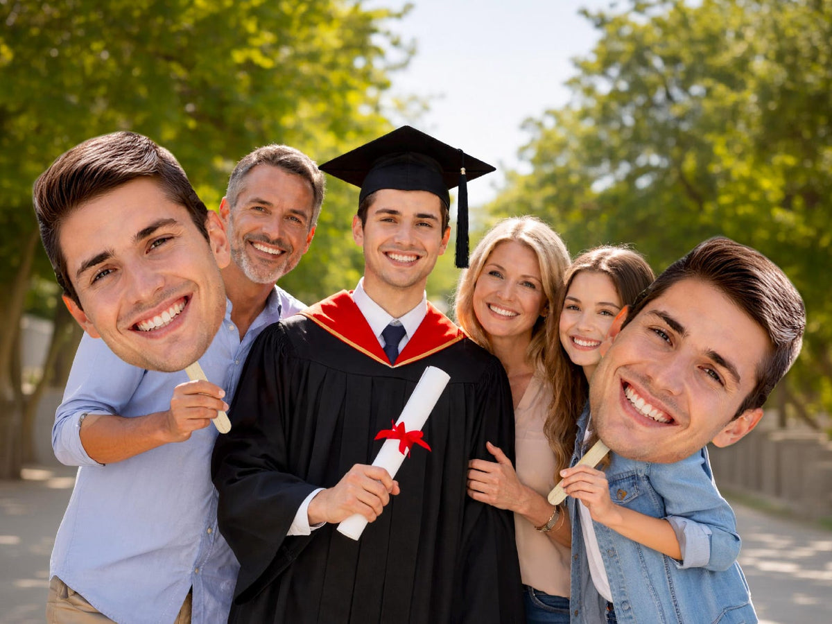 Graduation 2026, Big Head Face Cutouts, Graduation Fan, Class of 2026, Big Heads on a Stick, Face on a Stick, Gift for Graduate