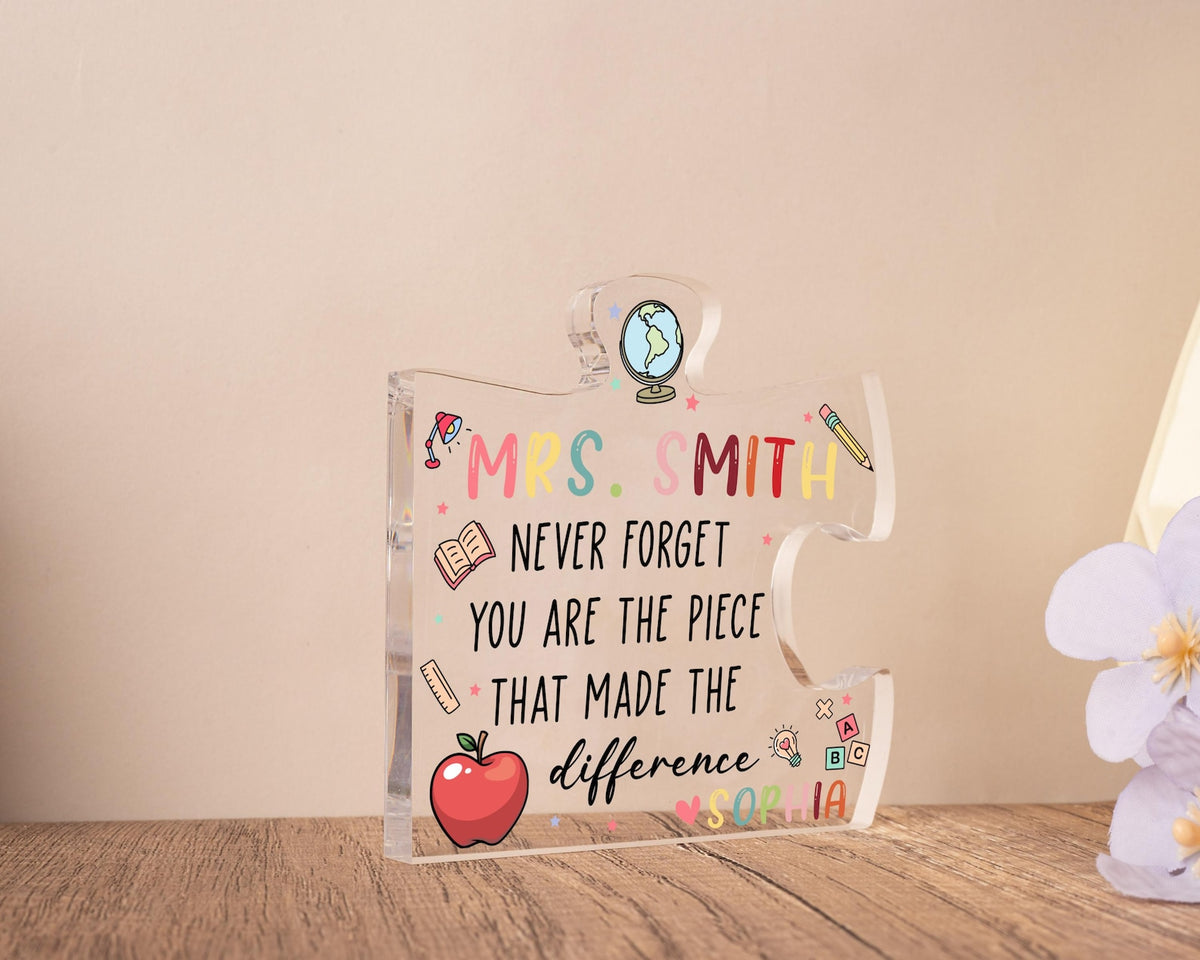 Teacher Appreciation Gift, Custom Thank You Teachers Plaque, Teachers Gift, Thank You Gift, Thank You Teacher Block ,Leaving School Gifts