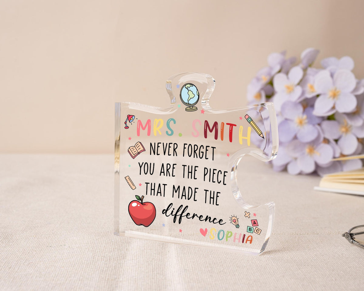 Teacher Appreciation Gift, Custom Thank You Teachers Plaque, Teachers Gift, Thank You Gift, Thank You Teacher Block ,Leaving School Gifts