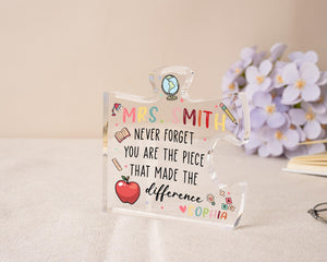 Teacher Appreciation Gift, Custom Thank You Teachers Plaque, Teachers Gift, Thank You Gift, Thank You Teacher Block ,Leaving School Gifts