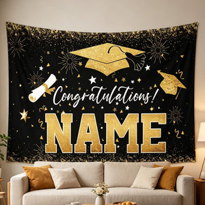 Custom Graduation Backdrop 2026, Personalized Class of 2026 Banner, Graduation Party Tapestry, Photo Booth Backdrop, Grad Party Decor