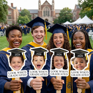 Graduation 2026 Big Heads on a Stick, Face on a Stick, Graduation Fan, Class of 2026, Personalized Graduation Fan Handheld,Gift for Graduate