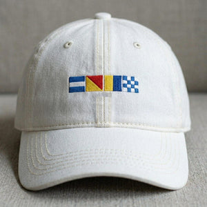 Personalized Name In Nautical Flags Embroidered Baseball Cap, Fathers Day Gifts For Dad, Custom Boating Sailor Boat Captain Hats Presents
