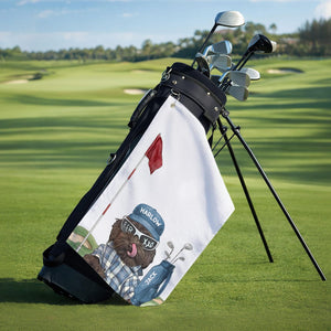 Custom Pet Golf Towel, Custom Dog Golf Towel for Dad, Golf Towel for Father's Day, Personalized Towel
