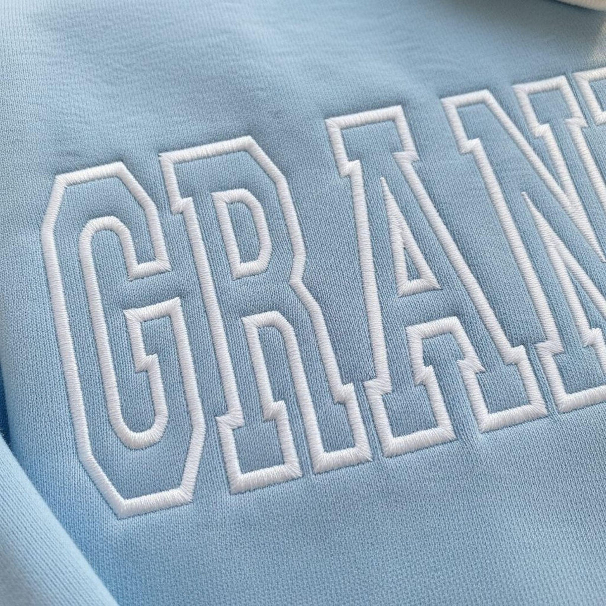 Custom Gigi Mimi Mama Grandma Embroidered Sweatshirt & Hoodie, Mothers Day Gifts for Her, Personalized Embroidery Grandma Crewneck,