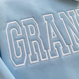 Custom Gigi Mimi Mama Grandma Embroidered Sweatshirt & Hoodie, Mothers Day Gifts for Her, Personalized Embroidery Grandma Crewneck,