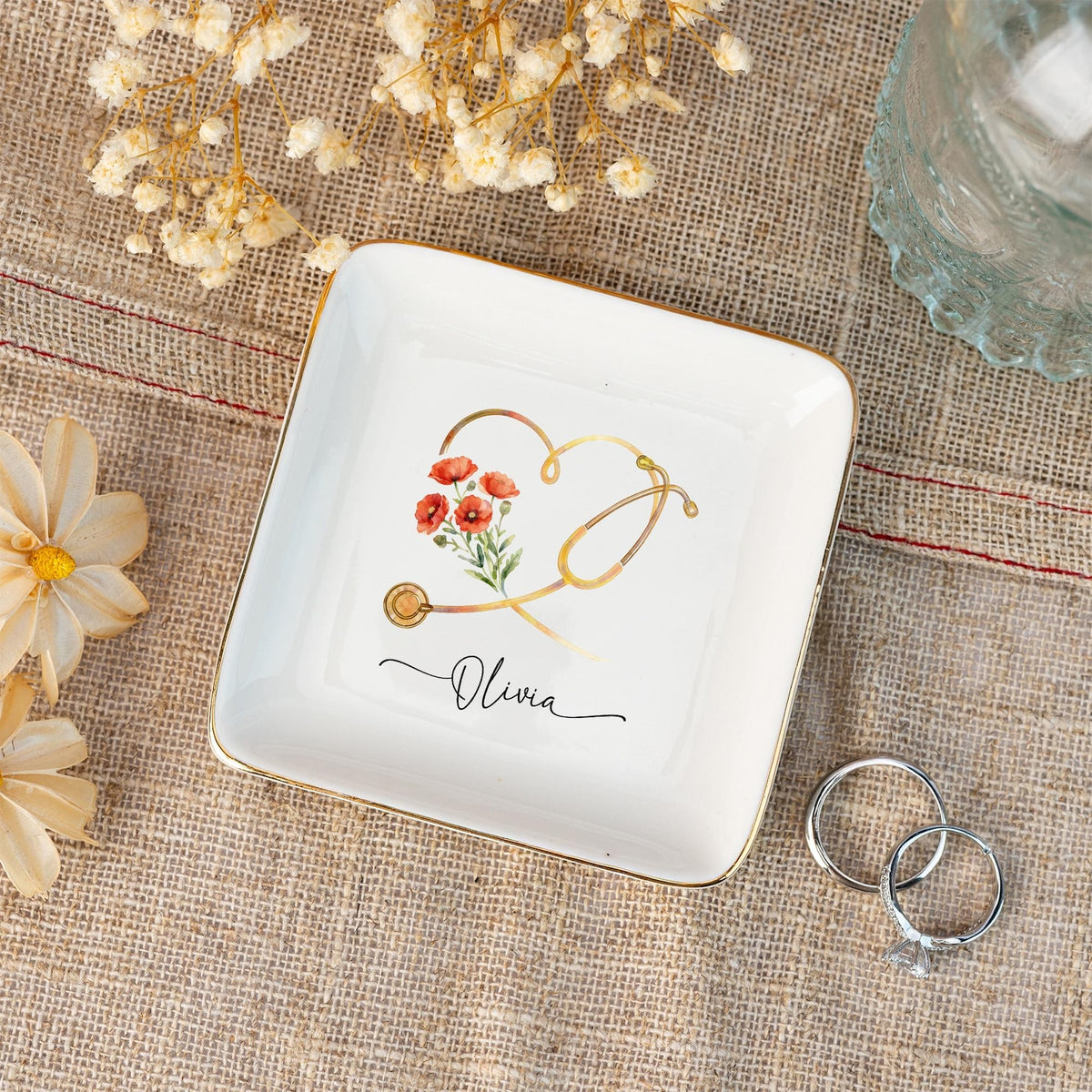 Nurse Appreciation Gifts,Nurse Graduation Jewelry Dish,Doctor Graduation Gifts,Medical School Graduation Gifts,Grad Gifts for Nurse/Doctor