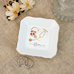 Nurse Appreciation Gifts,Nurse Graduation Jewelry Dish,Doctor Graduation Gifts,Medical School Graduation Gifts,Grad Gifts for Nurse/Doctor