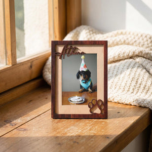 Custom Pet Memorial Frame, Personalized Wooden Picture Frame for Dog, Pet Loss Gift, Dog mom gift, Rainbow Bridge Remembrance, Dog keepsake