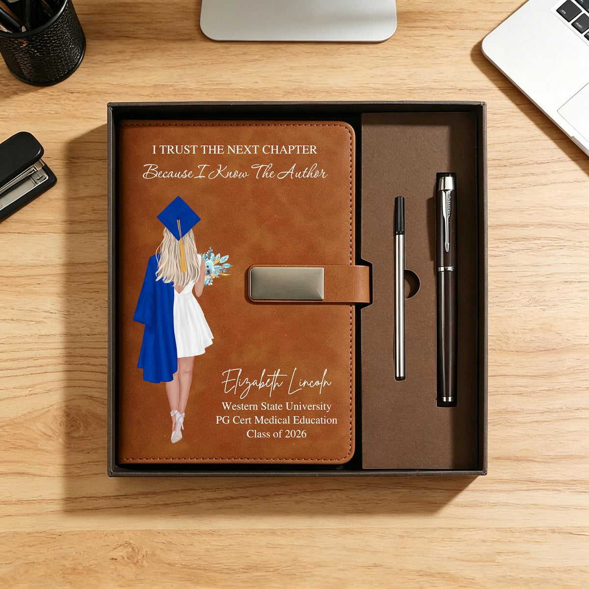 Personalized Graduation Notebook 2026, Custom Name Journal for Her, Class of 2026, Graduation Gifts for Her, College Grad Gift for Daughter