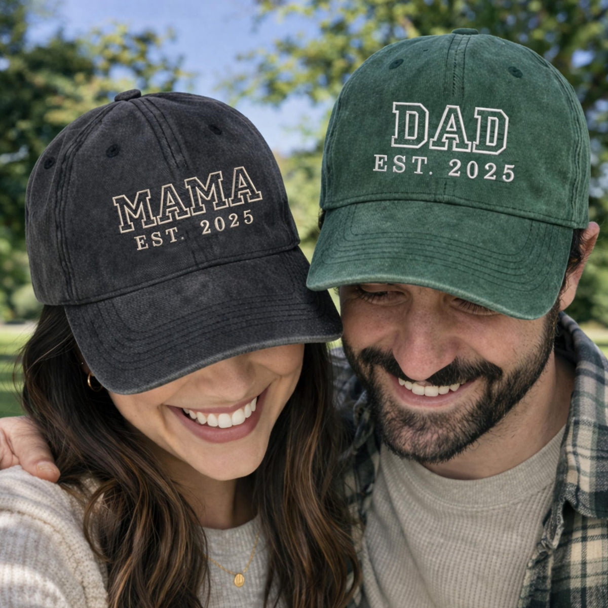 Custom Embroidered Auntie & Uncle Hat, Personalised Aunt Est 2026 Hat, Unisex Baseball Cap, Gift for New Aunts, Baby Announcement Uncle Gift