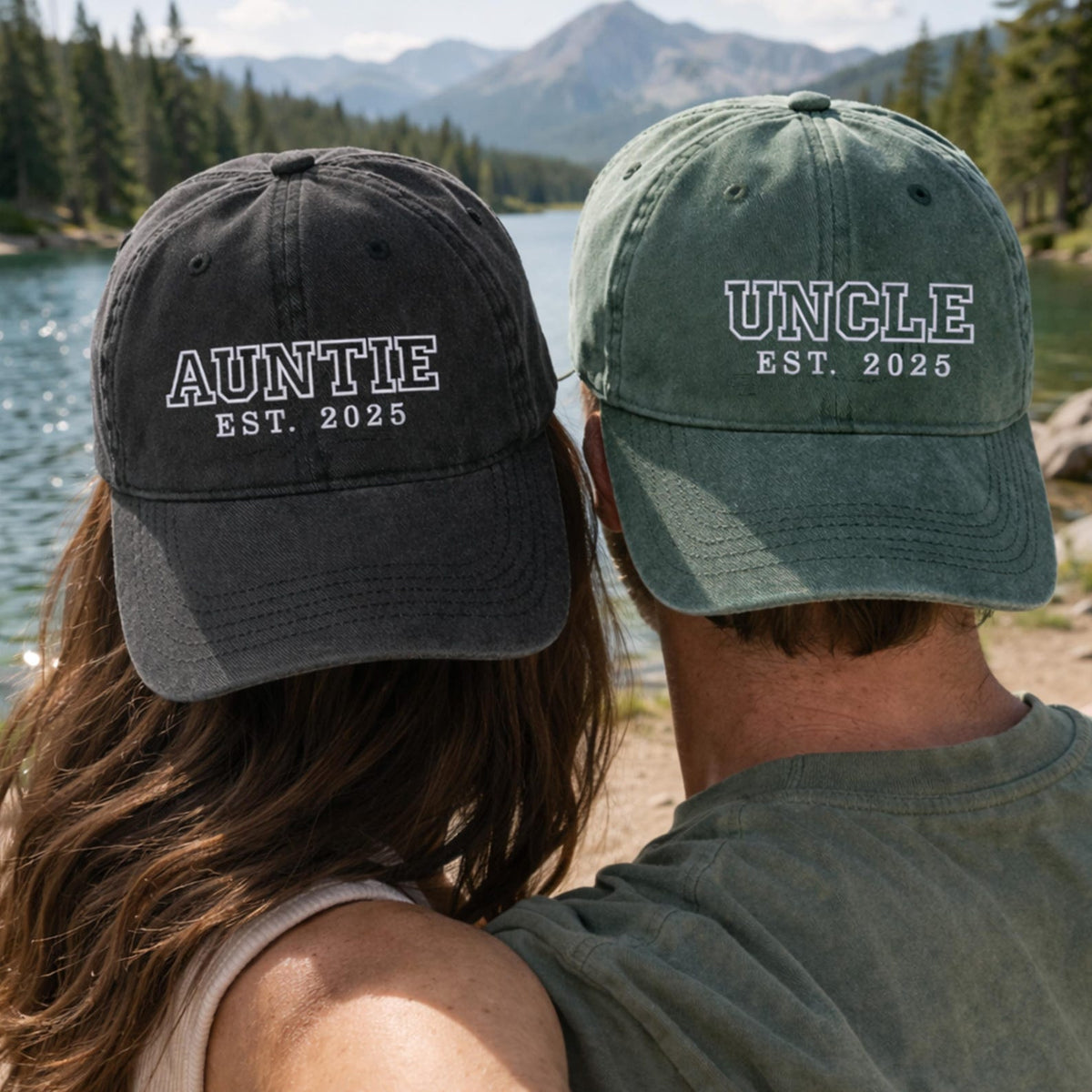Custom Embroidered Auntie & Uncle Hat, Personalised Aunt Est 2026 Hat, Unisex Baseball Cap, Gift for New Aunts, Baby Announcement Uncle Gift