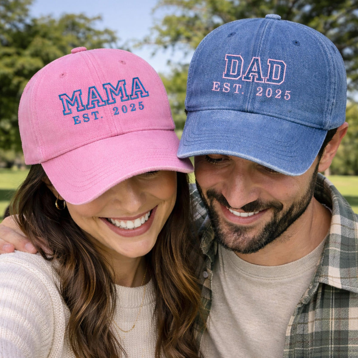 Custom Embroidered Auntie & Uncle Hat, Personalised Aunt Est 2026 Hat, Unisex Baseball Cap, Gift for New Aunts, Baby Announcement Uncle Gift