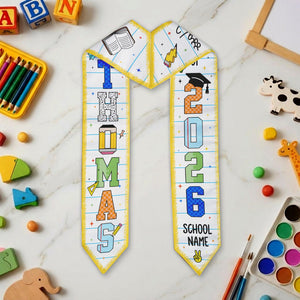 Personalized Class of 2026 Stole, Custom Preschool Kindergarten Graduation Sash , Preschool Graduation Stole, School Name Graduation