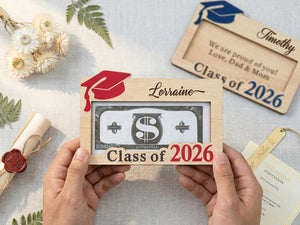 Personalized Graduation Money Holder 2026, Class of 2026 Grad Gift, Custom Cash Holder, High School Senior Gift, College Grad Gift
