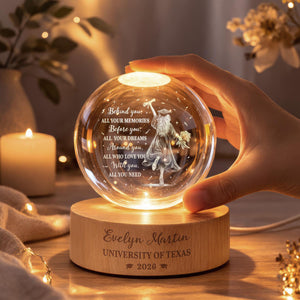 Personalized 2026 Graduation Crystal Ball Night Light, Class of 2026 Graduation Gift, College Grad Gift for Senior, Daughter, 2026 Grad Gift