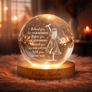 Personalized 2026 Graduation Crystal Ball Night Light, Class of 2026 Graduation Gift, College Grad Gift for Senior, Daughter, 2026 Grad Gift