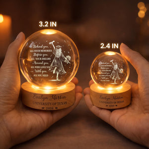 Personalized 2026 Graduation Crystal Ball Night Light, Class of 2026 Graduation Gift, College Grad Gift for Senior, Daughter, 2026 Grad Gift