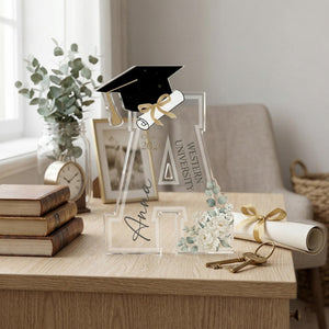 Personalized Graduation Acrylic Decor, Custom Class of 2026 Initial Keepsake