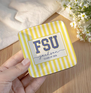 Personalized Graduation Gifts for Her, Custom Graduation Jewelry Dish, Grad College Gift, School Spirit Tray, University Graduation Gift,