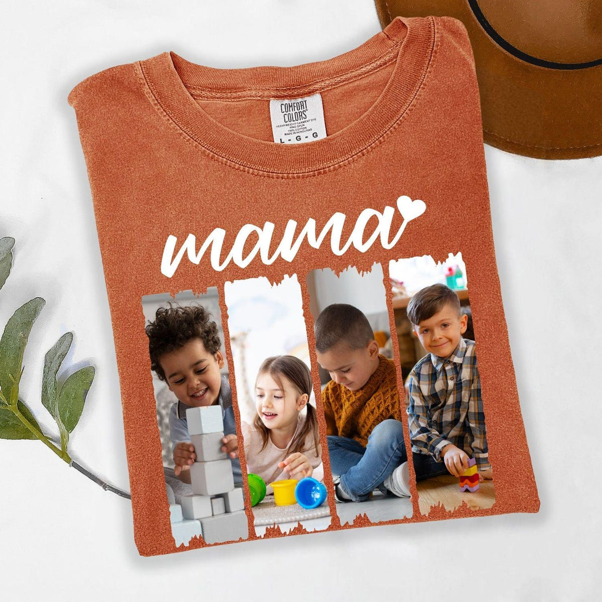 Comfort Colors Mama Photo Shirt, Custom Photo Mama Shirt, Personalized Picture Shirt, Mothers Day Gift Shirt, Custom Kids Photo Shirt